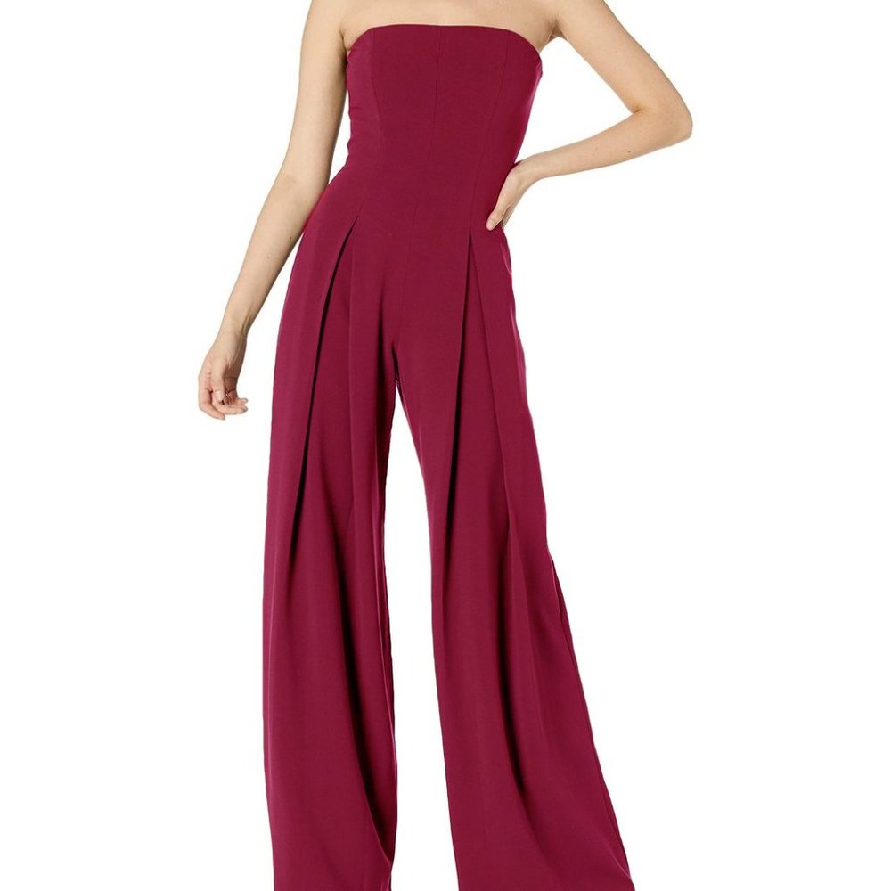 Black Halo Lincoln strapless Jumpsuit 6